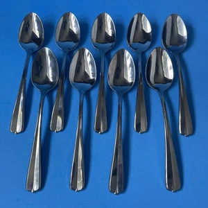 Oneida USA Stainless Gala Impulse Teaspoons 6 1/8" Place Set for 9 Flatware - Picture 1 of 9