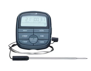 MasterClass Cooking Timer and Thermometer with sharp Stainless Steel Probe - Picture 1 of 14