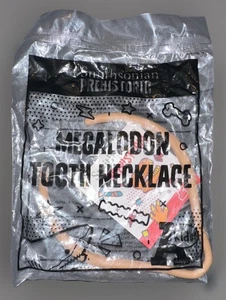 Megalodon Zahn Halskette Smithsonian Preshistoric Arbys Fast Food Kinder Spielzeug Neu - Bild 1 von 2