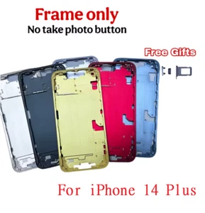 For iPhone 14 Plus Middle Frame Bezel Housing SideButton Chassis Repair Replace  - Picture 1 of 8