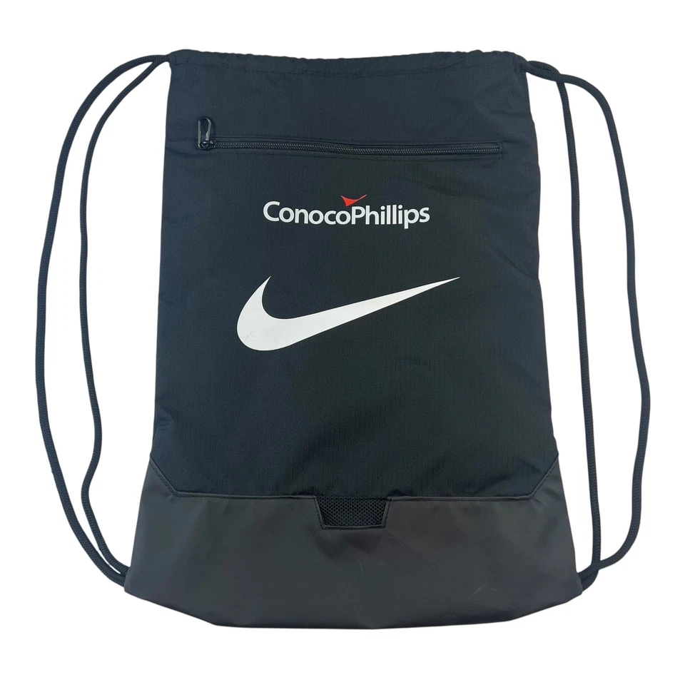 耐克 ConocoPhillips 黑色抽绳健身包带拉链口袋 — 第 1/4 张图片