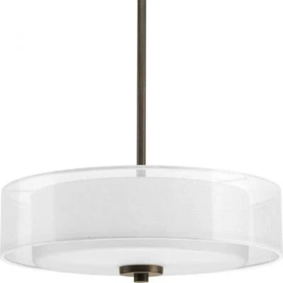 Progress Lighting P3694-20 Invite Semi Flush Mount Light, Antique Bronze - Image 1 of 4