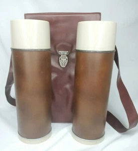 Aladdin 2 - 16 Oz Brown Thermos With Carrying Case - Picture 1 of 7