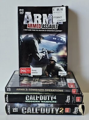 Arma / Arma 2 / Call Of Duty 2 / Call Of Duty 4 Big Box PC Games Bundle - image 1 of 4