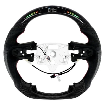 LED Carbon Fiber Steering Wheel For Chevrolet Silverado/Blazer w/ Heated  19+ - Image 1 of 4