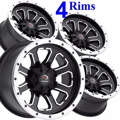 4) Aluminum Golf Cart RIMs WHEELs 12x8 4/4 4+4 Vision Type 548 COMMANDER Foto 1 de 4