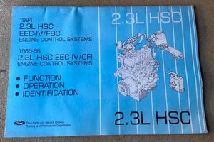 1984 Ford 2.3L HSC EEC-IV FBC/CFI Engine Control Operation Service Shop Manual - Picture 1 of 3