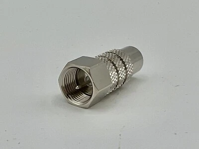 New Quick Connecter F Type Plug RF Coax Coaxial Cable Adapter Male to Female - Image 1 of 4