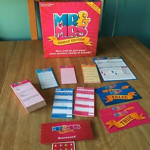 Mr & Mrs Family Edition Game 10 Years+ Complete Based on the TV Show Complete