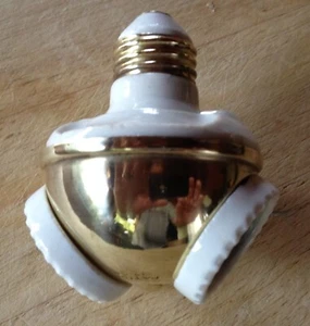 Adaptador de enchufe de luz doble Benjamin vintage - Imagen 1 de 9