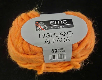 (99 € /kg): 100 Gramm Highland Alpaca, Winterstrick,  Fb. 2921 orange  #1583 - Bild 1 von 2