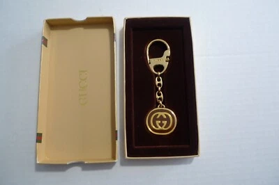 GUCCI - GG LOGO  KEY CHAIN - MADE IN ITALY -  NEW  OLD 80'S  STOCK WITH BOX - - Image 1 of 4