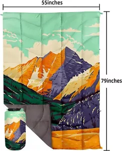 Outdoor Puffy Campingdecke, leichte Daunen Alternative Puffy Bedruckt Campin - Bild 1 von 8