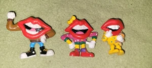 Vintage Tang Figuren Applause General Foods 3 Stück Spielzeug großer Mund Lippen  - Bild 1 von 5