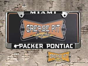 Packer Pontiac Miami License Plate Frame - Picture 1 of 3
