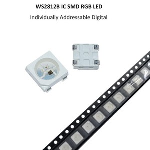 WS2812B RGB LED Chip 5050 SMD White PCB WS2812 Individually Addressab 100PCS