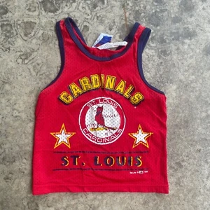 Vintage 90s St. Louis Cardinals Jersey Boys Tank Top 3T - Picture 1 of 6
