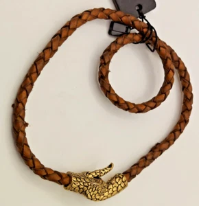 Collar broche de serpiente Armane Exchange tonificado dorado nuevo con etiquetas 16 pulgadas - Imagen 1 de 7