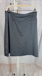 Unbranded Knee length skirt, Black and gray stripes - Picture 1 of 6