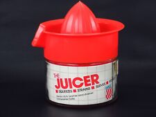 Vintage Gemco Juicer Orange Reamer Strainer Glass Hand Press Plastic Heavy Duty