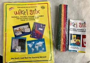 New opened Pkg Wikki Stix 10 Pack + Teacher Ideas Book 2007 Home Education K-8 - Picture 1 of 8