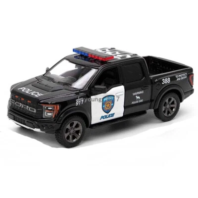 1/46 Ford F-150 Raptor Police Car Model Pickup Truck Diecast Pull Back Toy Cars - Image 1 of 4