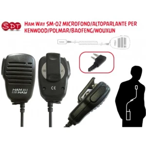 HAM WAY SM-02 MICROFONO/ALTOPARLANTE PER KENWOOD/POLMAR/BAOFENG/WOUXUN - Zdjęcie 1 z 6