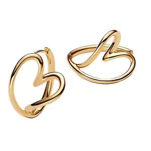 PANDORA Schmuck Damen-Ohrringe Herz Creolen Goldfarben 263807C00 - Picture 1 of 3