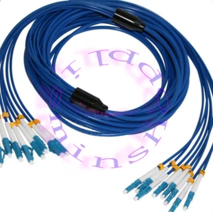 100M Single-Mode 9/125 Fiber Optical Patch Cord Indoor Armored LC-LC 8 Strand - Afbeelding 1 van 1