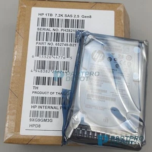 HP 653954-001 652749-B21 1TB 6G SAS 7.2K SFF SC MDL G8 HDD 2.5 drive W/ Caddy - Picture 1 of 8