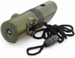 EZYoutdoor Notfallpfeife, 7-in-1 Werkzeug, Survival Taschenlampe, Spiegel mit... - Bild 1 von 8