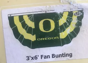 OREGON DUCKS Ventilador Vintage BUNTING 3x6 Raro Raro D33 Go Ducks - Imagen 1 de 3