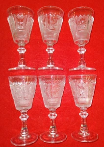 6 Vintage Cordial / Shot Barwear Drinking Glasses 2oz 4" tall - Picture 1 of 5