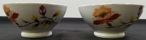 AA) Vintage Set of 2 Floral China Noodle Rice Soup Bowls 5.5" - Picture 1 of 9