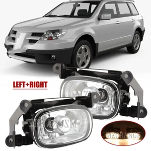 Pair Front Bumper Fog Light Lamp Halogen For Mitsubishi Outlander 2003 2004-2006 - Picture 1 of 12