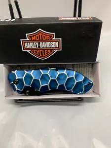 Harley-Davidson 52119 CASE Tec X Linerlock Folding EDC Pocket Knife - BLUE*New - Picture 1 of 12