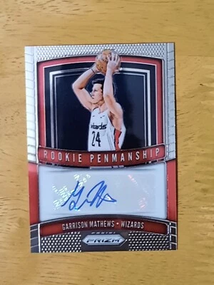 Garrison Mathews 2019 20 Panini Prizm Basketball Rookie Penmanship RC Auto Hawks - Image 1 of 2