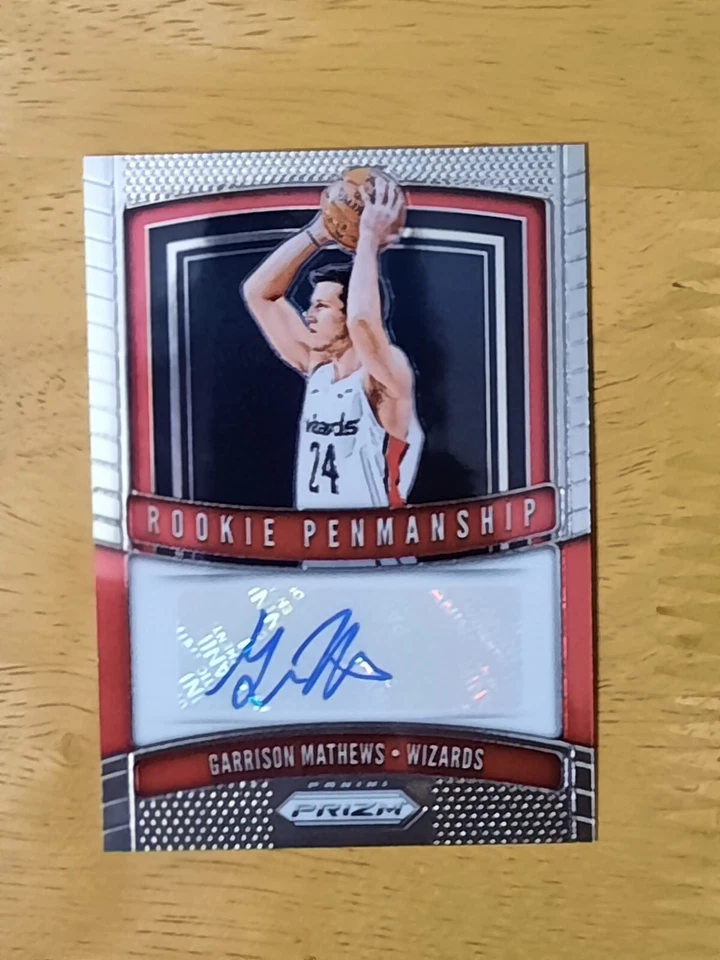 Garrison Mathews 2019 20 Panini Prizm Basketball Rookie Penmanship RC Auto Hawks - Image 1 of 2