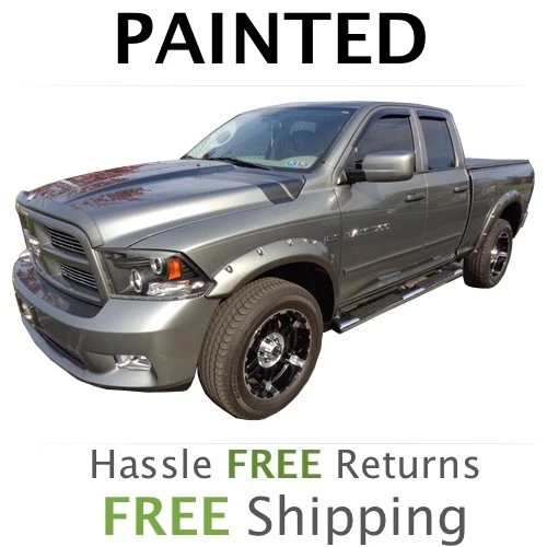 NEW Fits: 2015 Dodge Ram 1500 Fender Flares Painted to Match - Pocket Style Foto 1 de 4