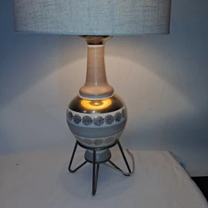 Mid Century Modern Hairpin Leg Tischlampe FUNKTIONIERT MCM Vintage Retro - Bild 1 von 9