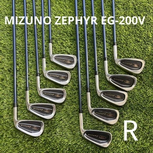 Mizuno Zephyr EG200V Iron Set 10pcs 3W-9W, PW, SW, FW Technoflex 2630 Flex R - Picture 1 of 7