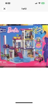 MEGA Barbie Color Reveal Dream House Building Blocks Toys Playset - Image 1 of 4
