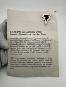 CELEBRATING INAUGURAL WEEK Museum of Contemporary Art, San Diego Enamel Pin - Picture 1 of 15