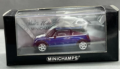 1/43 Minichamps Blue Mini Cooper One Metal Art Collection Model Car - Image 1 of 4