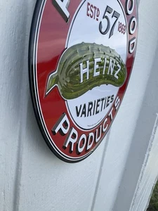 Heinz Pure Food Product 11.75" Round Metal Sign Ande Rooney Pickle Restaurant 57 - Picture 1 of 4