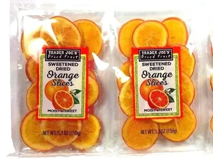 2 Pack Trader Joe’s Sweetened Dried Orange Slices 5.3oz ea Bag Cocktail Garnish - Picture 1 of 7