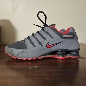NIKE Shox NZ SI Shoes Grey Red Sneakers Running 2013 (378341-063) Men's 9.5 - Picture 1 of 15