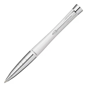 PARKER Ballpoint Pen Urban Premium Pearl White Sizzle CT Medium Nib - Picture 1 of 5