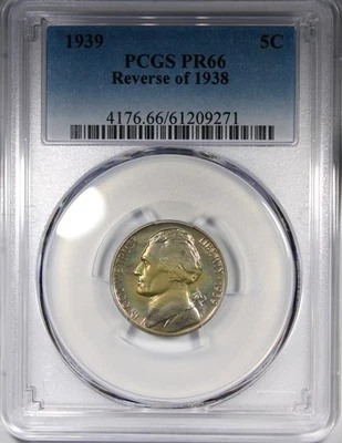 1939 Reverse of 1938 Proof Jefferson Nickel PCGS PR66 Toned Coin - Image 1 of 4