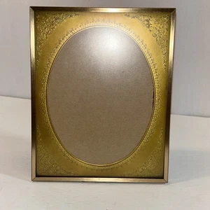 Vintage ovale Gold geprägte Folie hängende & stehende Staffelei Bilderrahmen 6" x 7,5" - Bild 1 von 24